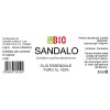 Olio essenziale puro Sandalo etichetta