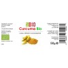 Curcuma Polvere barattolo vetro etichetta