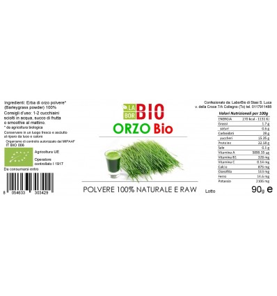 Erba di orzo polvere Bio