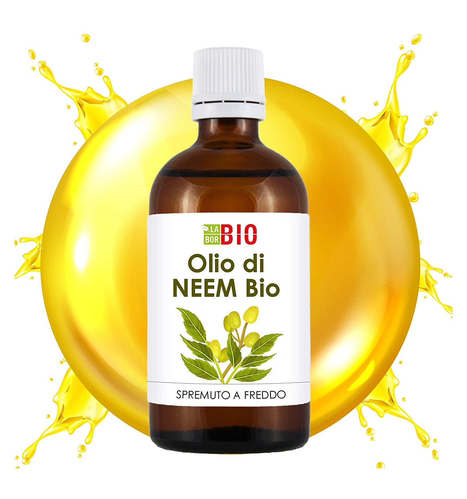 Olio di Neem - 100% Puro e Biologico dall'odore pungente. Spremuto a  freddo. Ideale per pelli secche e capelli sfibrati. : : Bellezza